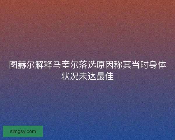 图赫尔解释马奎尔落选原因称其当时身体状况未达最佳